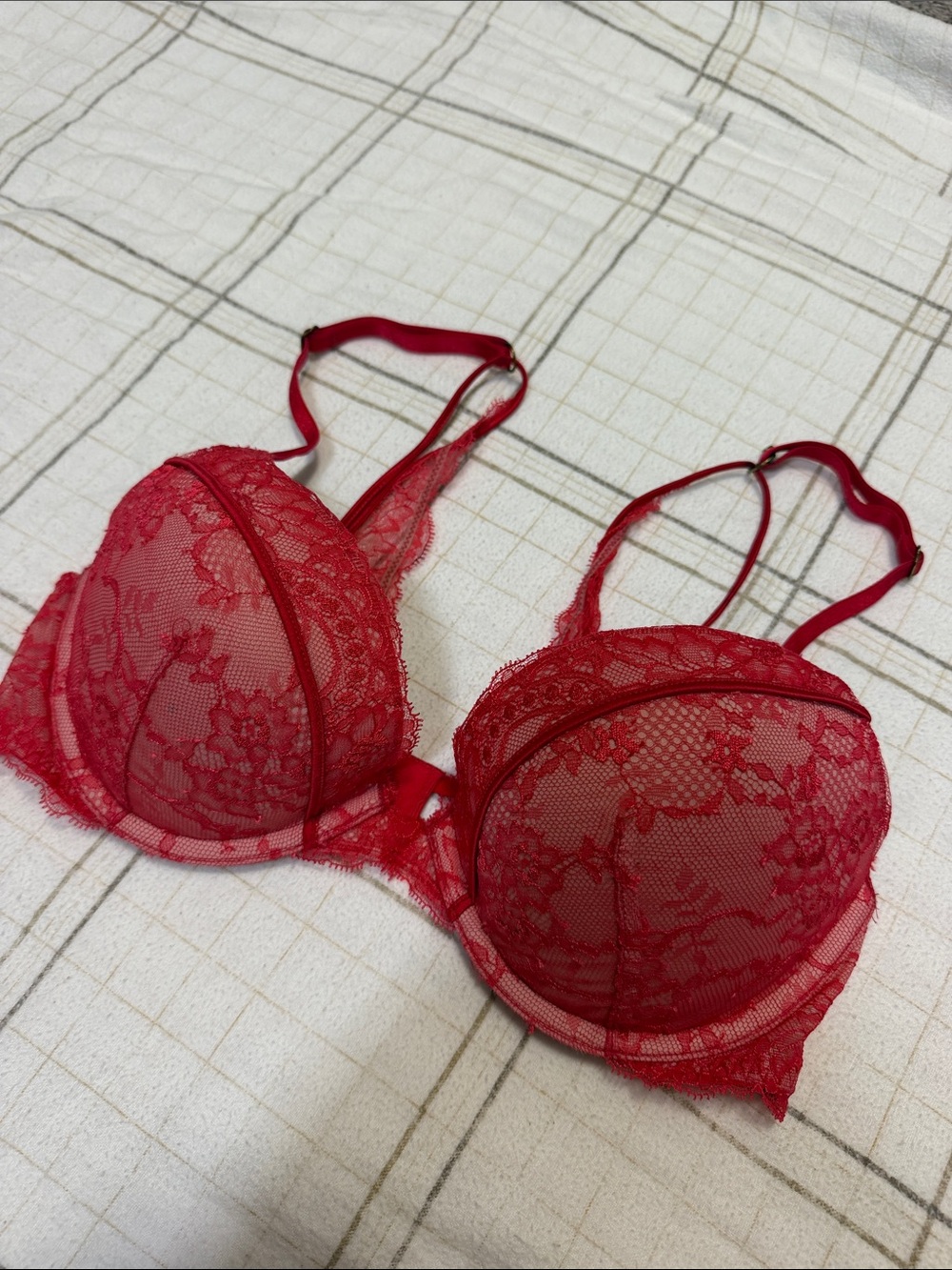 Victoria's Secret Red Lace Demi Bra